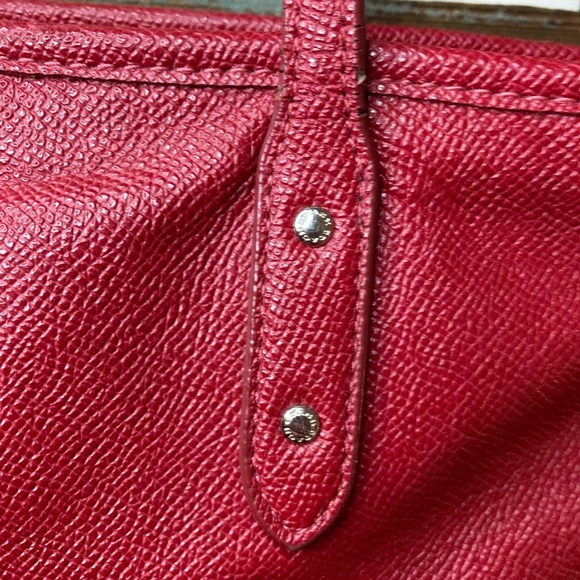 COACH MINI CITY ZIP TOTE PURSE F22967 Red - Picture 7 of 10